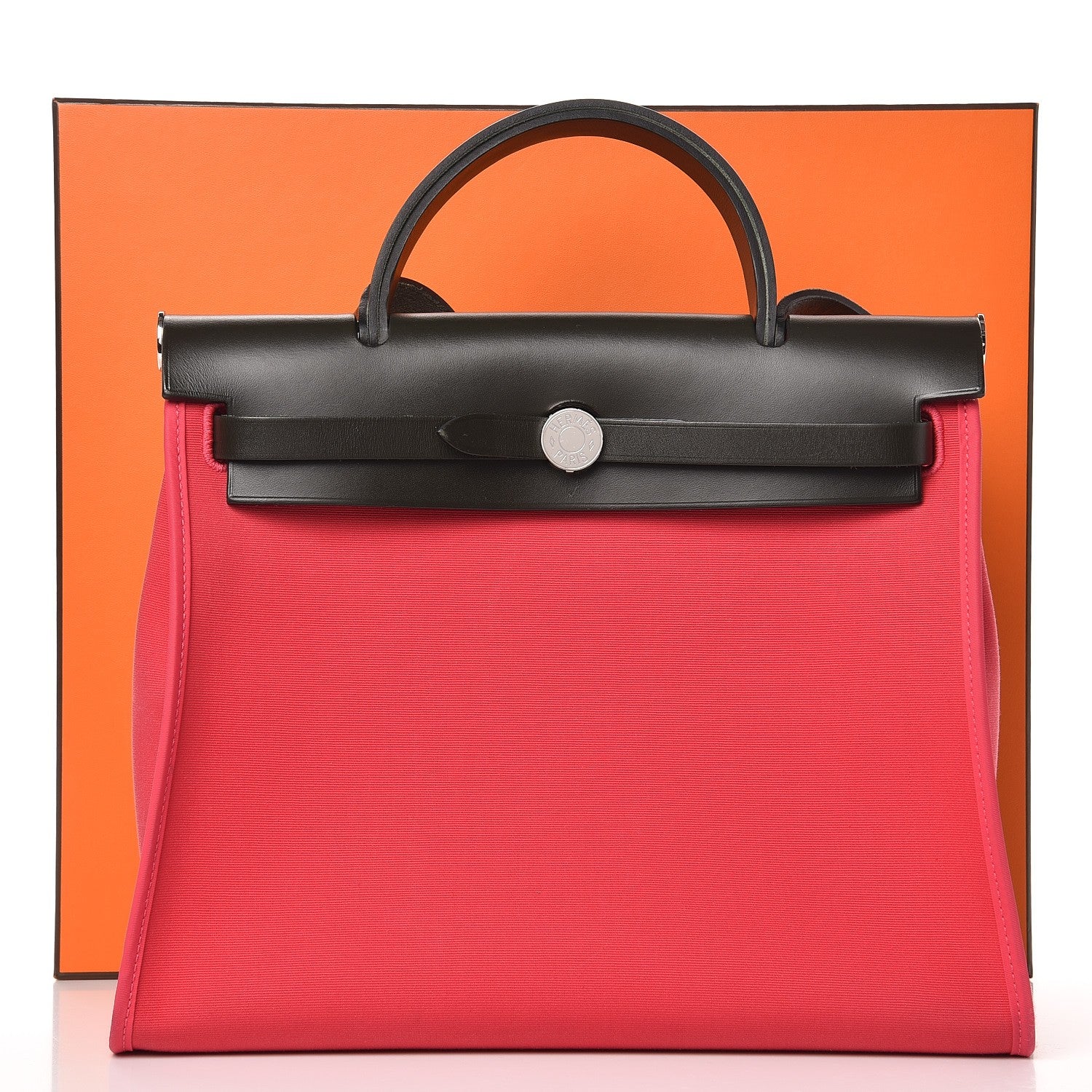 Hermes Toile Officer Vache Hunter Herbag Zip 31 PM Rose Extreme Kaki 10 of 12