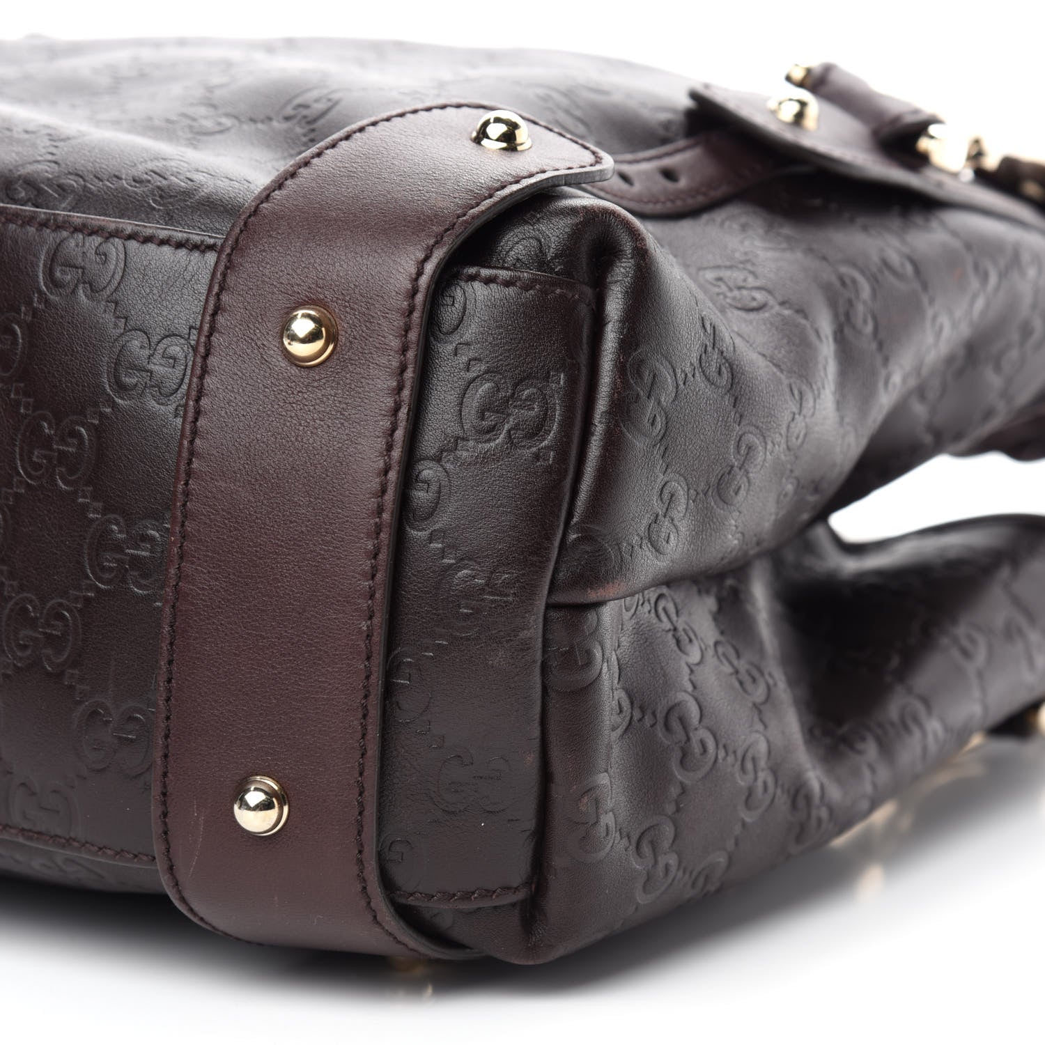 Gucci Guccissima Medium Pelham Shoulder Bag Dark Brown 7 of 12