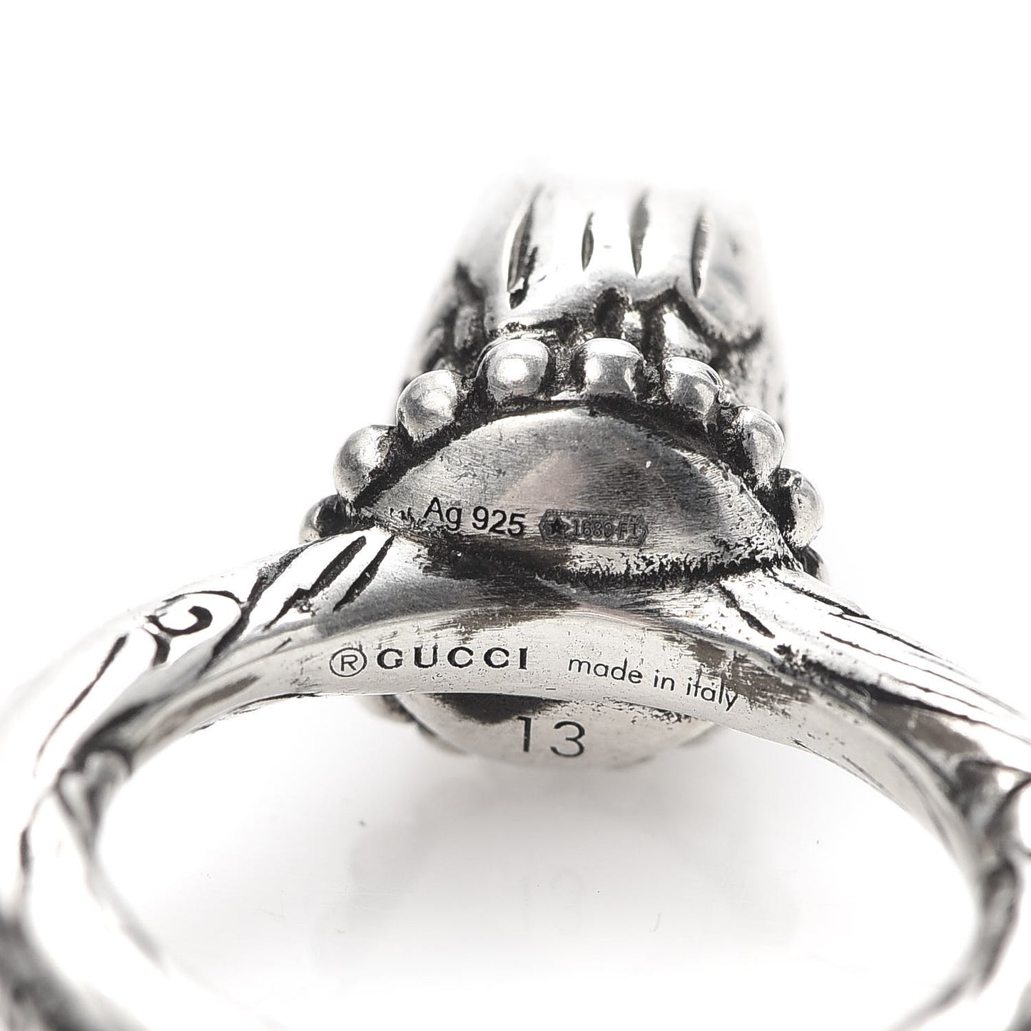 Sterling Silver Anger Forest Eagle Head Ring 53 6.5