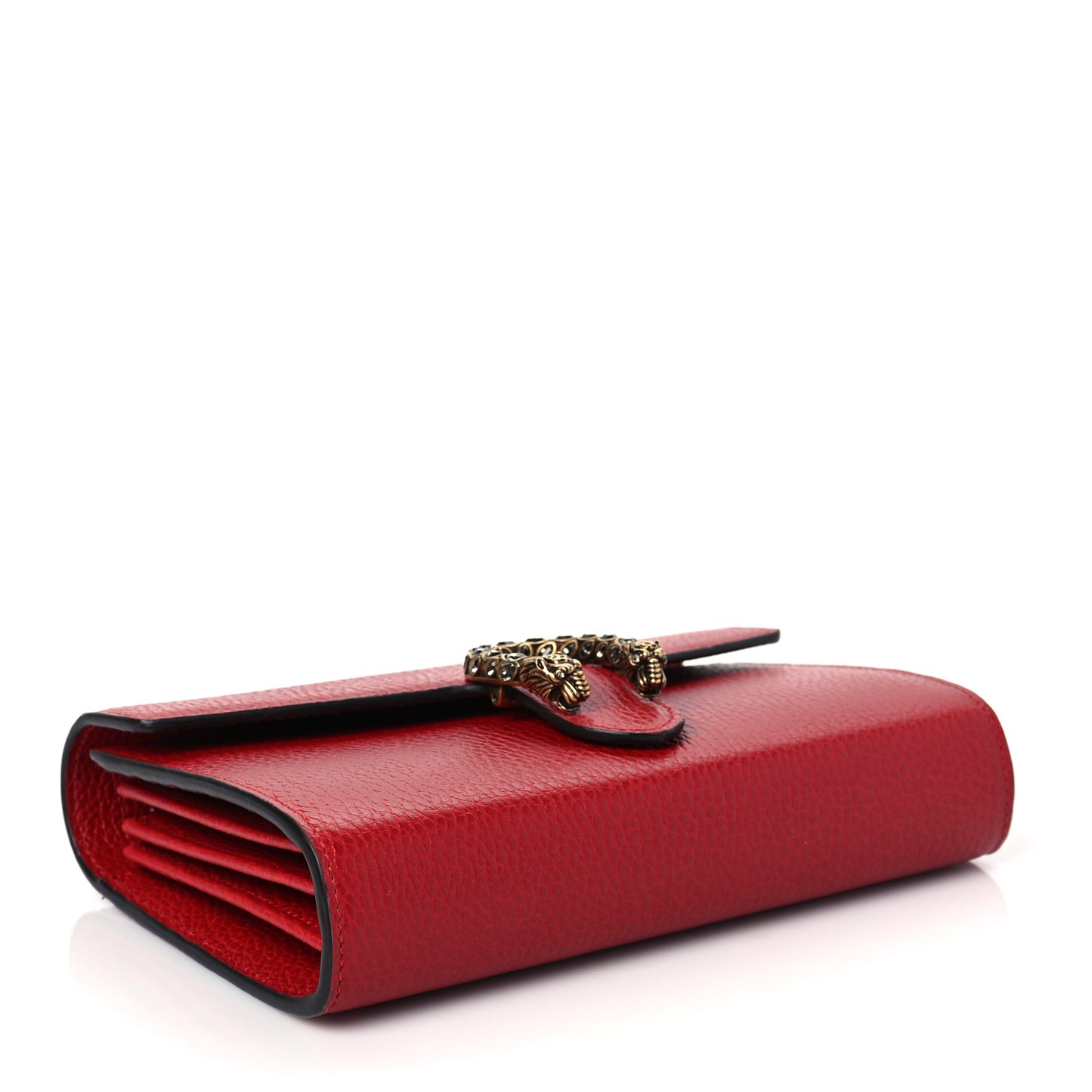Calfskin Mini Dionysus Chain Wallet Hibiscus Red