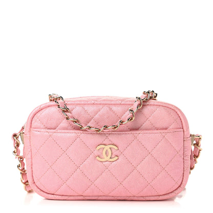 Chanel Iridescent Caviar Quilted Small Timeless Camera Case Pink 1 of 11