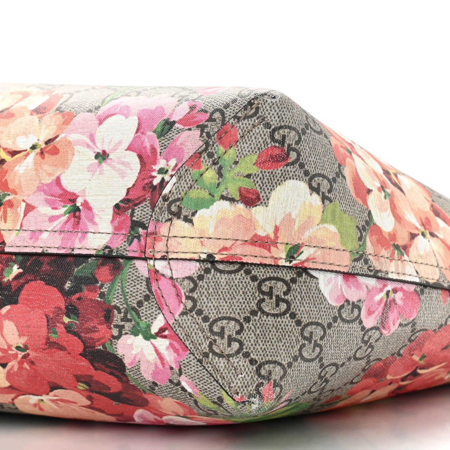 GG Supreme Monogram Blooms Small Reversible Tote Beige Multicolor Dry Rose