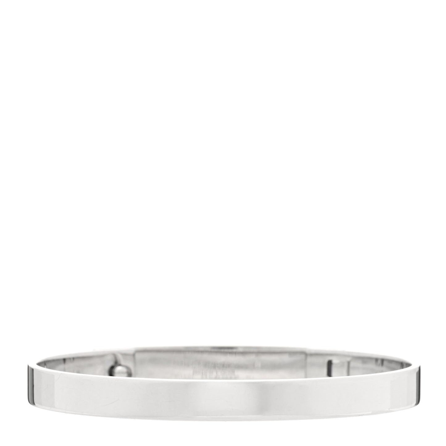18K White Gold Pave Diamond PM Collier De Chien Bracelet SH