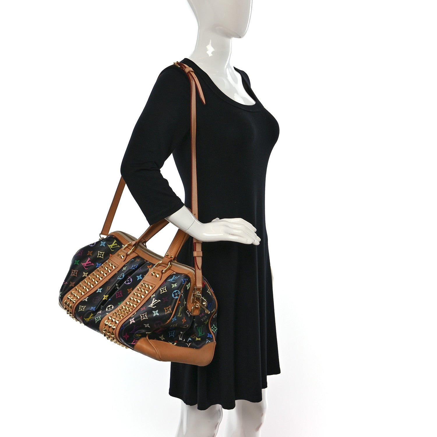 Louis Vuitton Monogram Multicolor Courtney GM Black 2 of 10