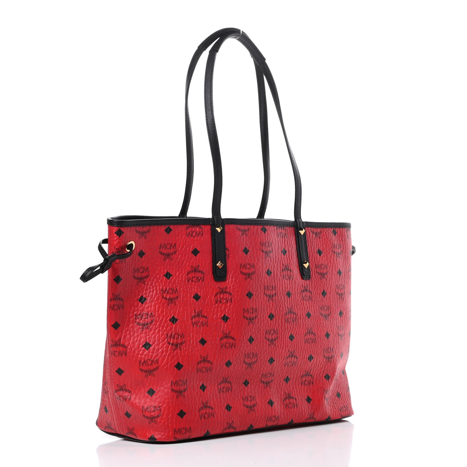 MCM Visetos Medium Liz Reversible Shopper Red 5 of 17