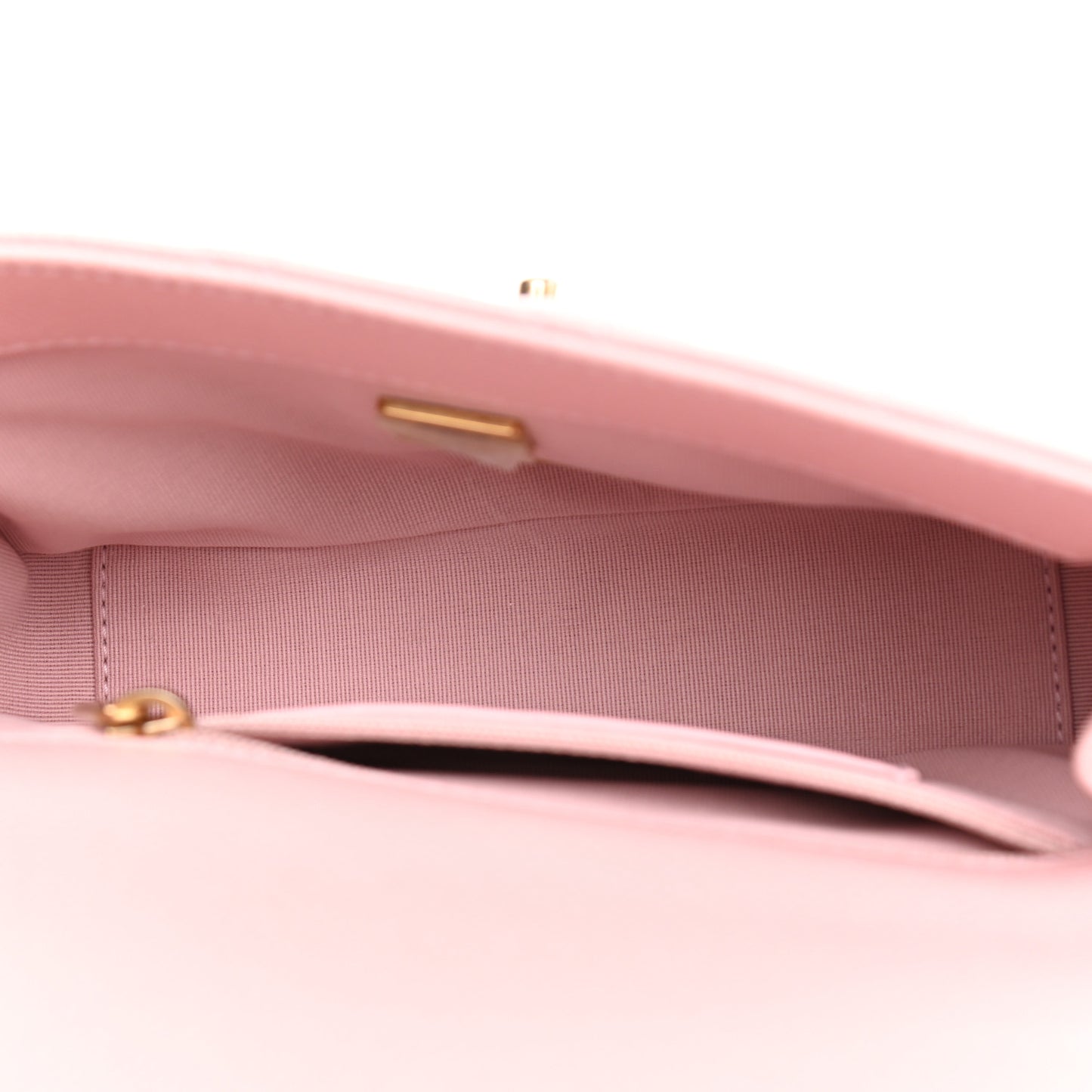 Caviar Quilted Chain Flap Pink