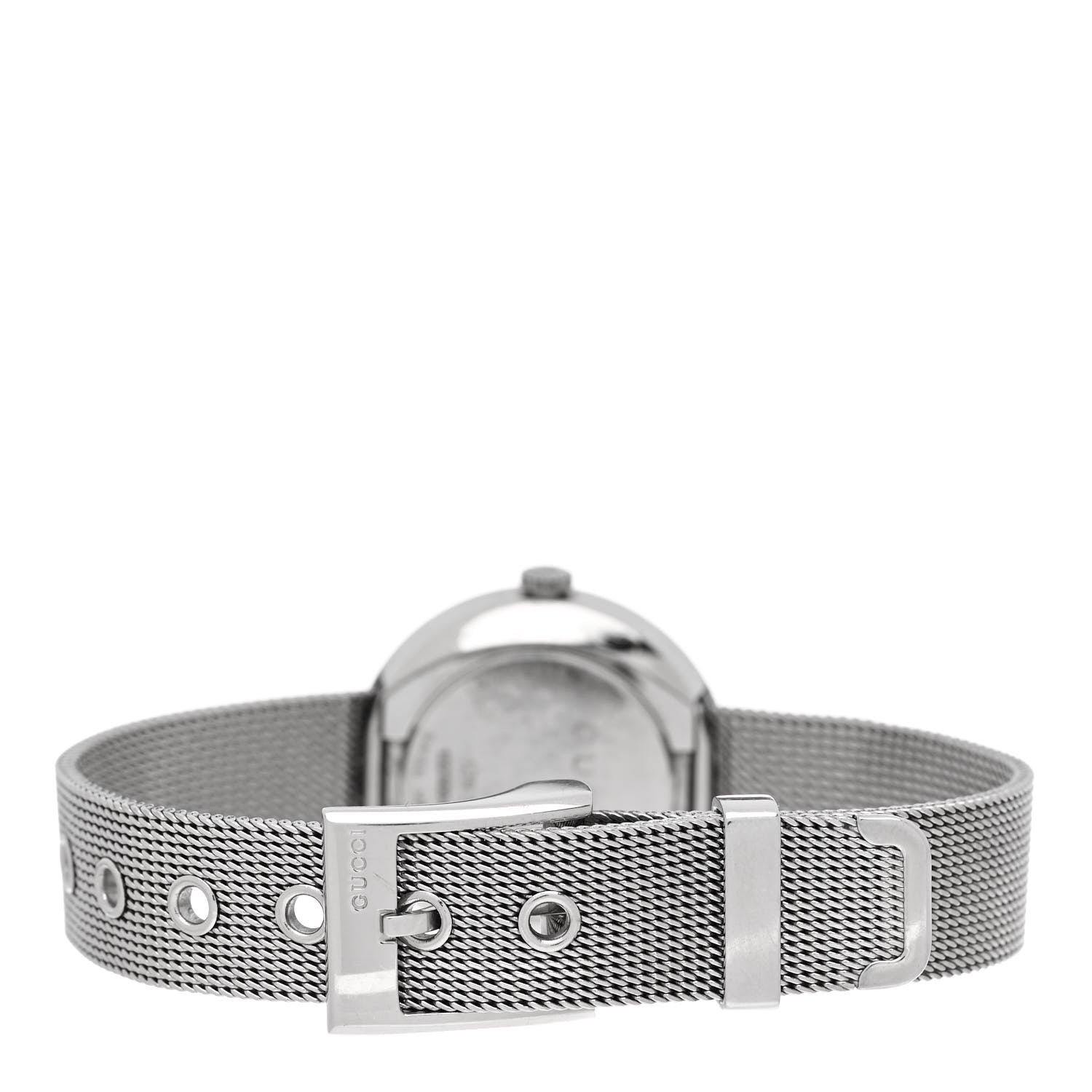 Gucci Stainless Steel Diamond Mother of Pearl 27mm U-Play Mesh Quartz Watch 3 of 5