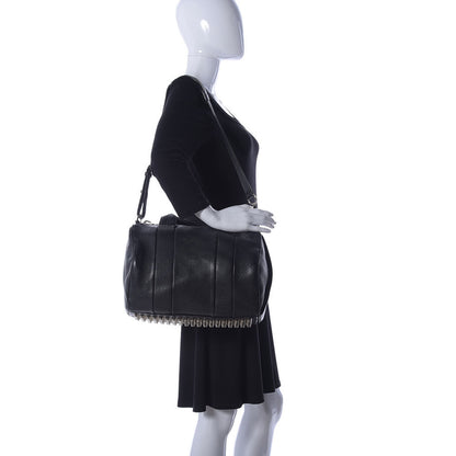 Alexander Wang Pebbled Lambskin Rocco Black Pale Gold Hardware 2 of 10