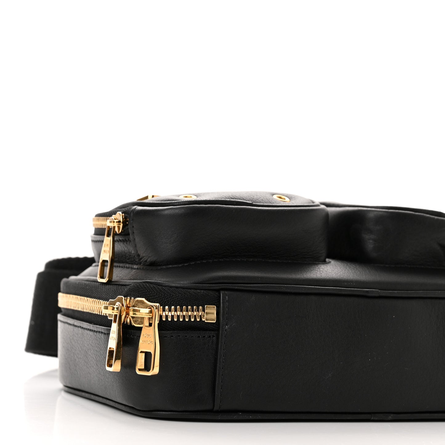 Calfskin Monogram Embossed Utility Bag Black