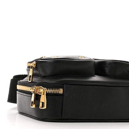 Louis Vuitton Calfskin Monogram Embossed Utility Bag Black 8 of 9