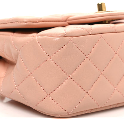 Chanel Lambskin Quilted Mini Pearl Crush Flap Light Orange 9 of 10