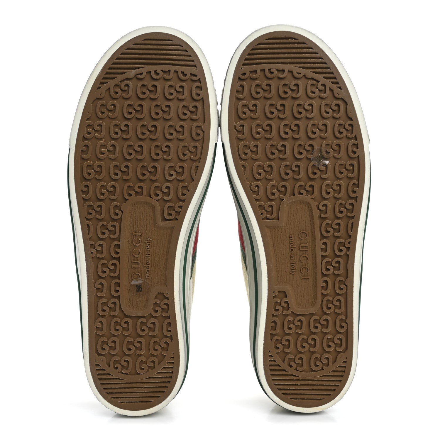 Gucci Canvas Web Womens 1977 Tennis Sneakers 35 Burro Mystic White 6 of 9