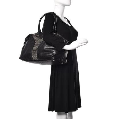 Saint Laurent Chevre Large Rock Stud Easy Y Black 2 of 19