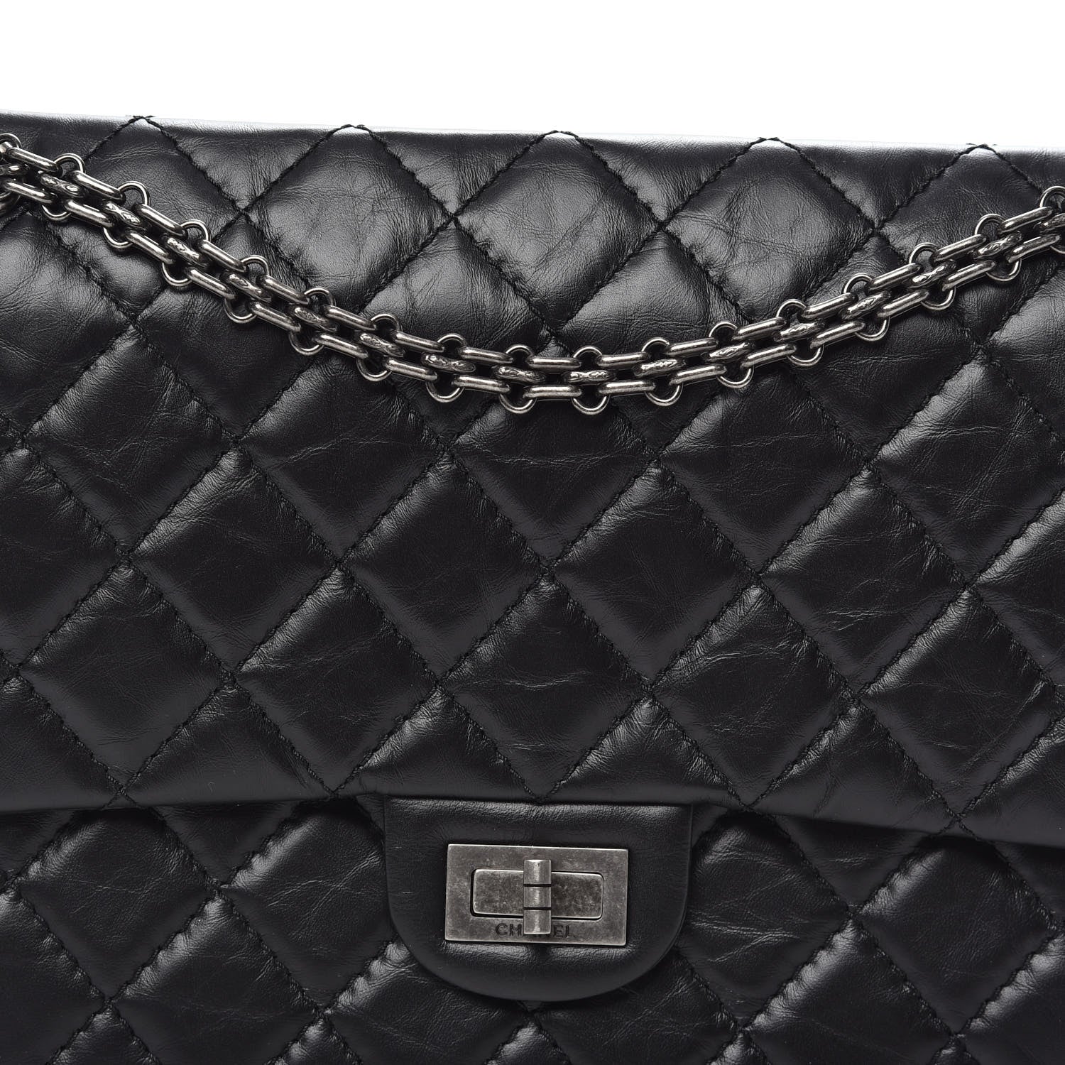 Chanel Aged Calfskin Quilted 2.55 Reissue 226 Flap Black 11 of 13