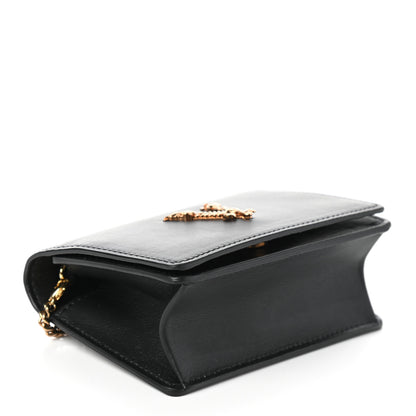 Versace Vitello Mini Virtus Chain Clutch Black 4 of 8