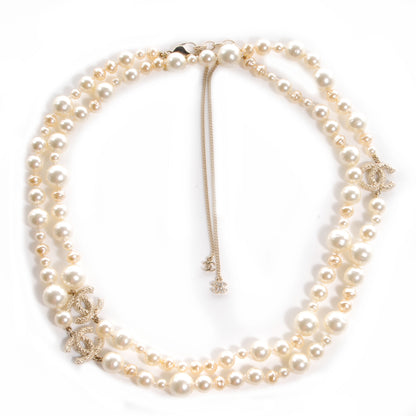 Chanel Pearl CC Long Necklace Gold 1 of 6