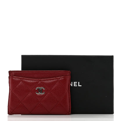 Chanel Caviar Quilted Card Holder Red 11 of 11