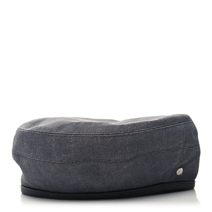 Hermes Denim Saint Honore Beret 57 Gris Plomb Ardoise 5 of 7