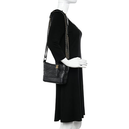 Chanel Aged Calfskin CC Quilted Small Gabrielle Hobo Black 2 of 12