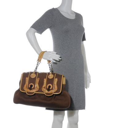Fendi Canvas Raffia B Bag Brown 2 of 8