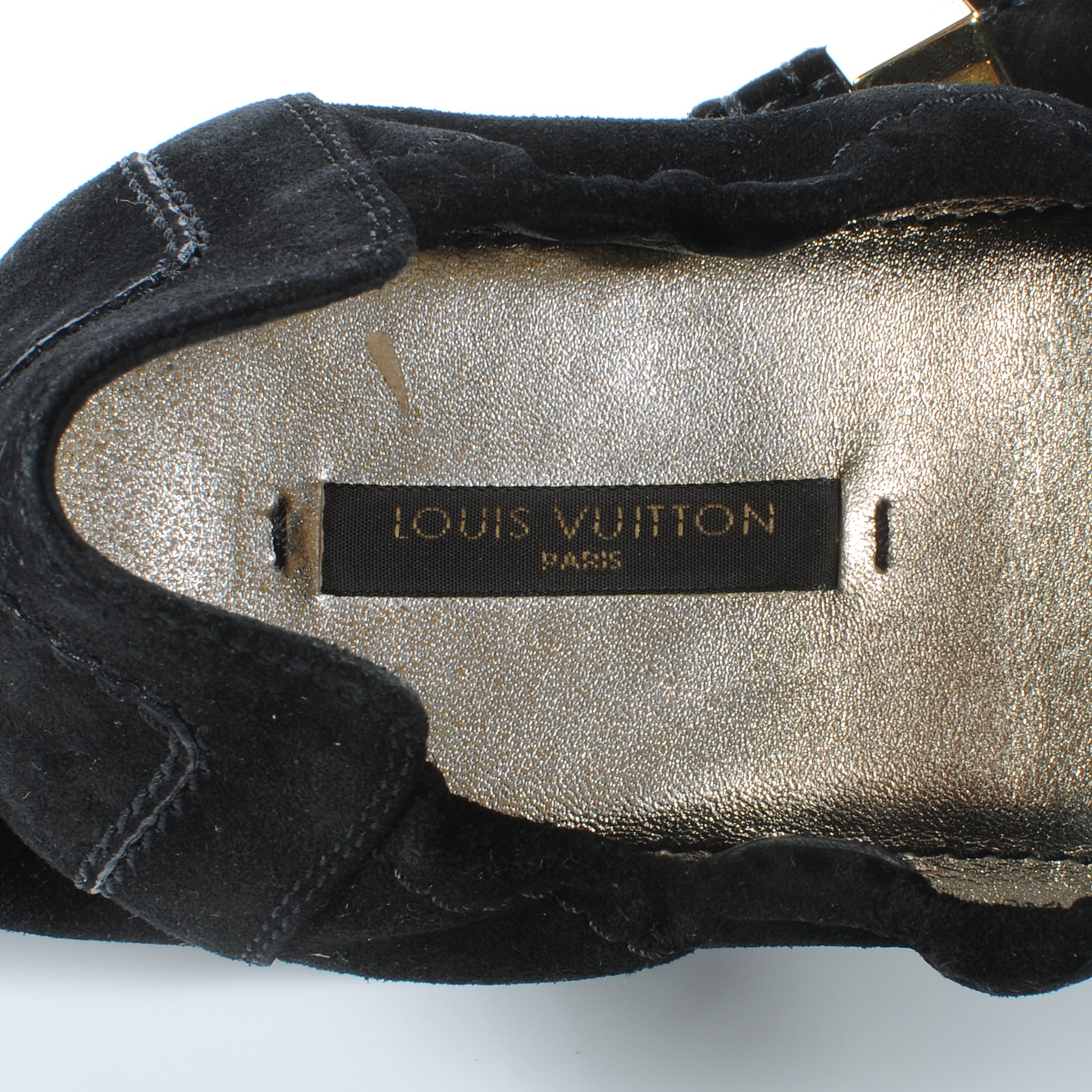 Louis Vuitton Suede Lovely Ballet Flats 38 Black 5 of 7