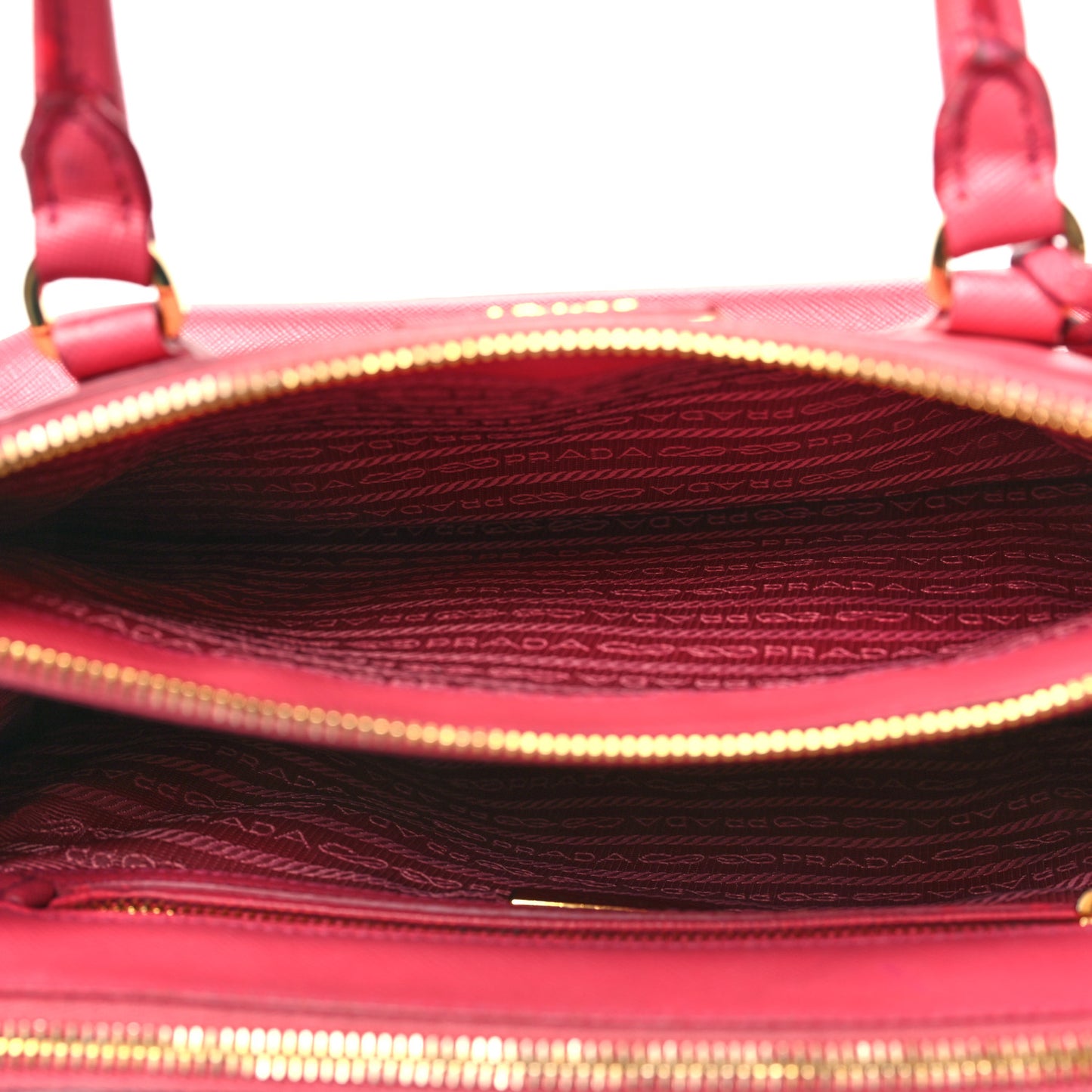 Saffiano Medium Galleria Double Zip Tote Fuxia