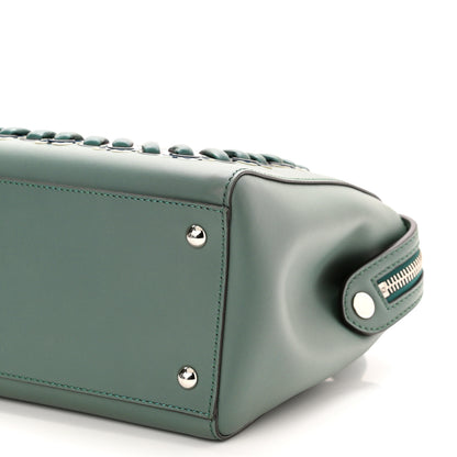 Fendi Vitello Baltico Shiny Nappa Lace Up Floral Dotcom Satchel Malachite 11 of 11
