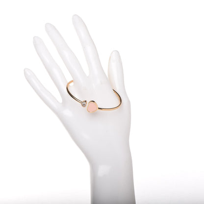 Chopard 18K Rose Gold Diamond Pink Stone Happy Hearts Bracelet 2 of 6
