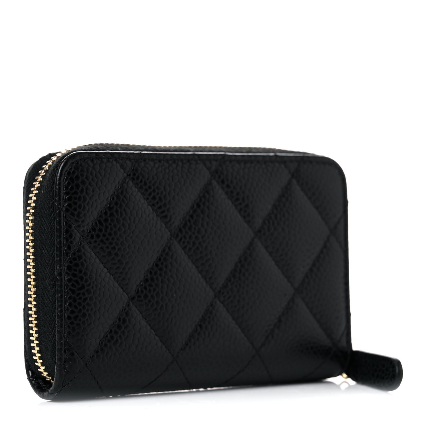 Chanel Caviar Quilted Zip Coin Purse Black 3 of 8
