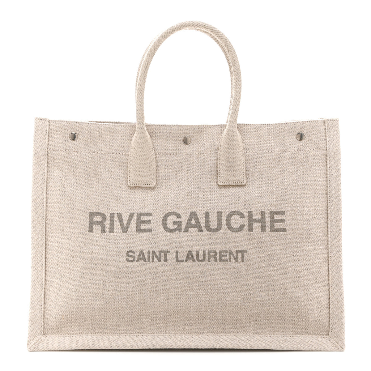 Cotton Linen Rive Gauche Tote Light Shell