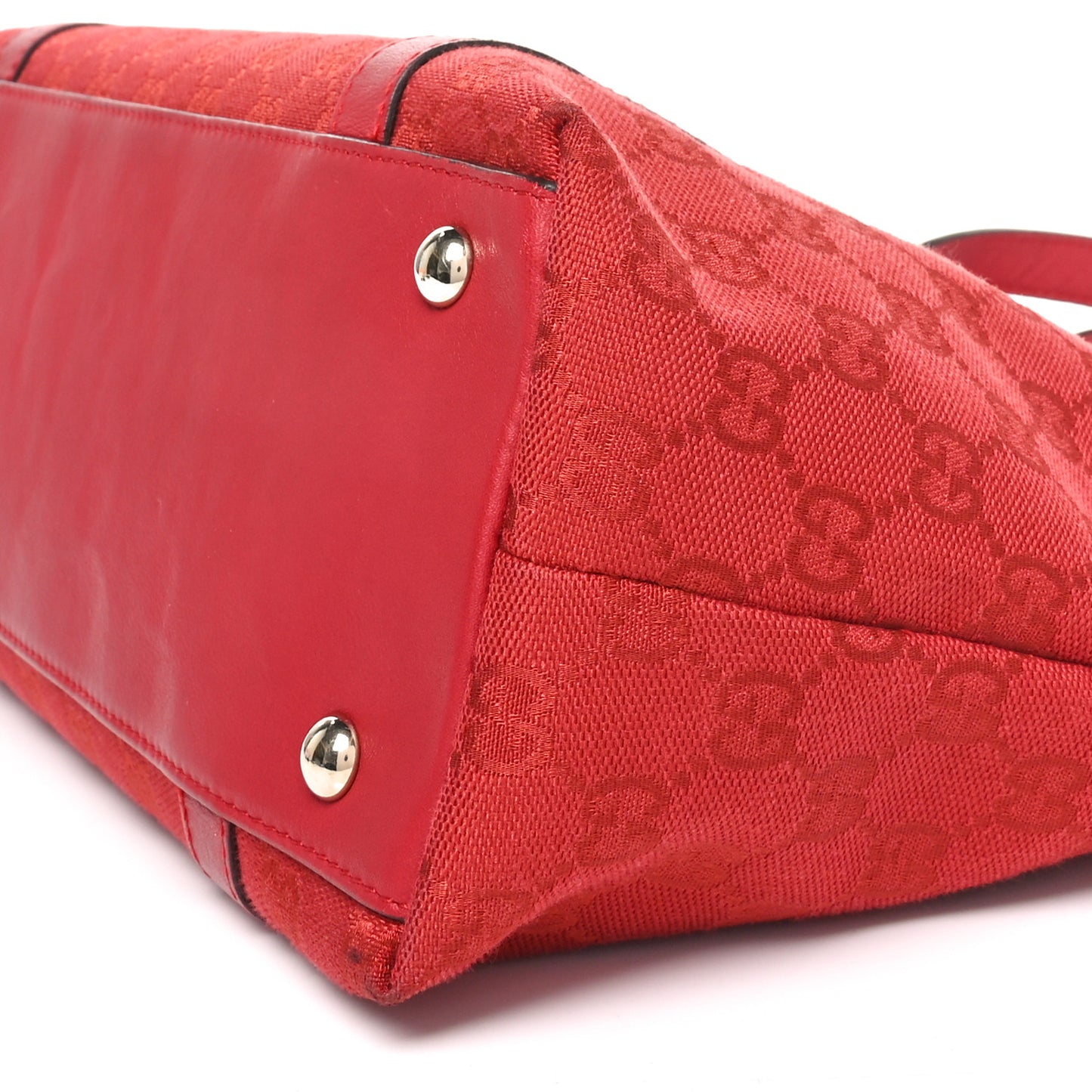 Monogram Abbey Medium Tote  Red