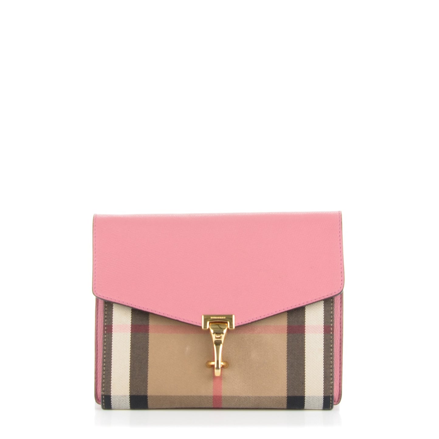 Derby Calfskin House Check Small Macken Crossbody Bag Mauve Pink