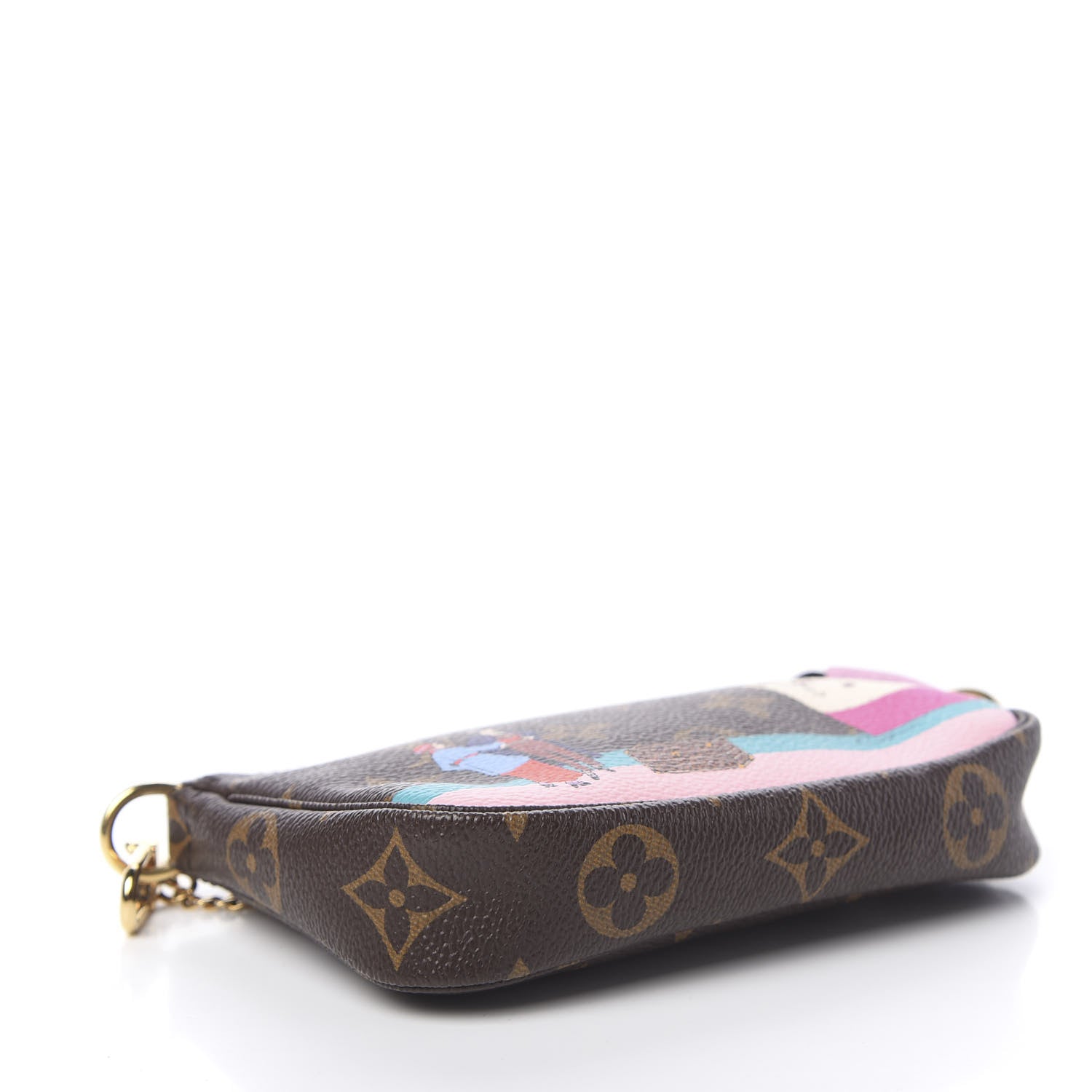 Louis Vuitton Monogram 2016 Christmas Animation Mini Pochette Accessories Rose Ballerine 4 of 7