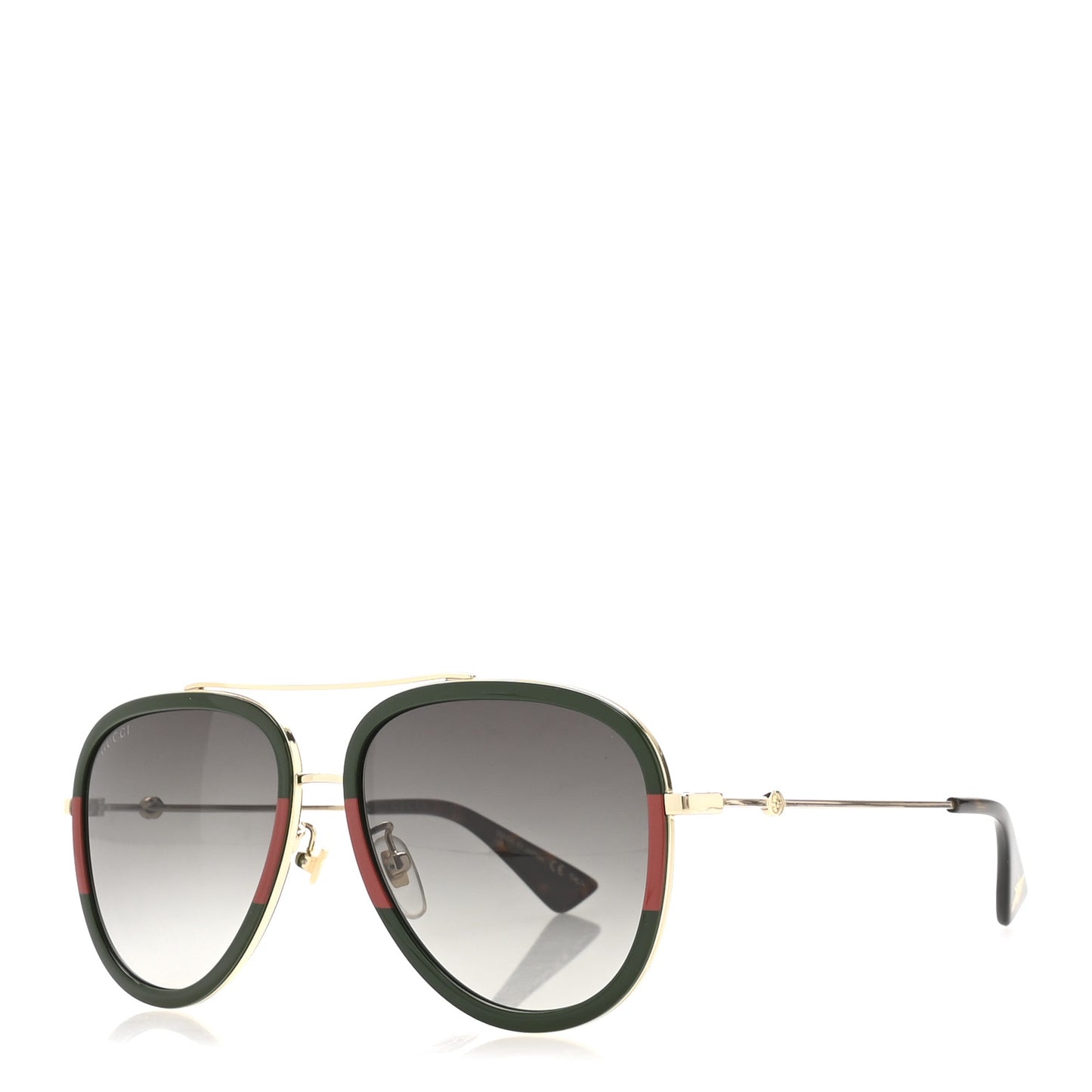 Metal Web Aviator Sunglasses GG0062S Green Red