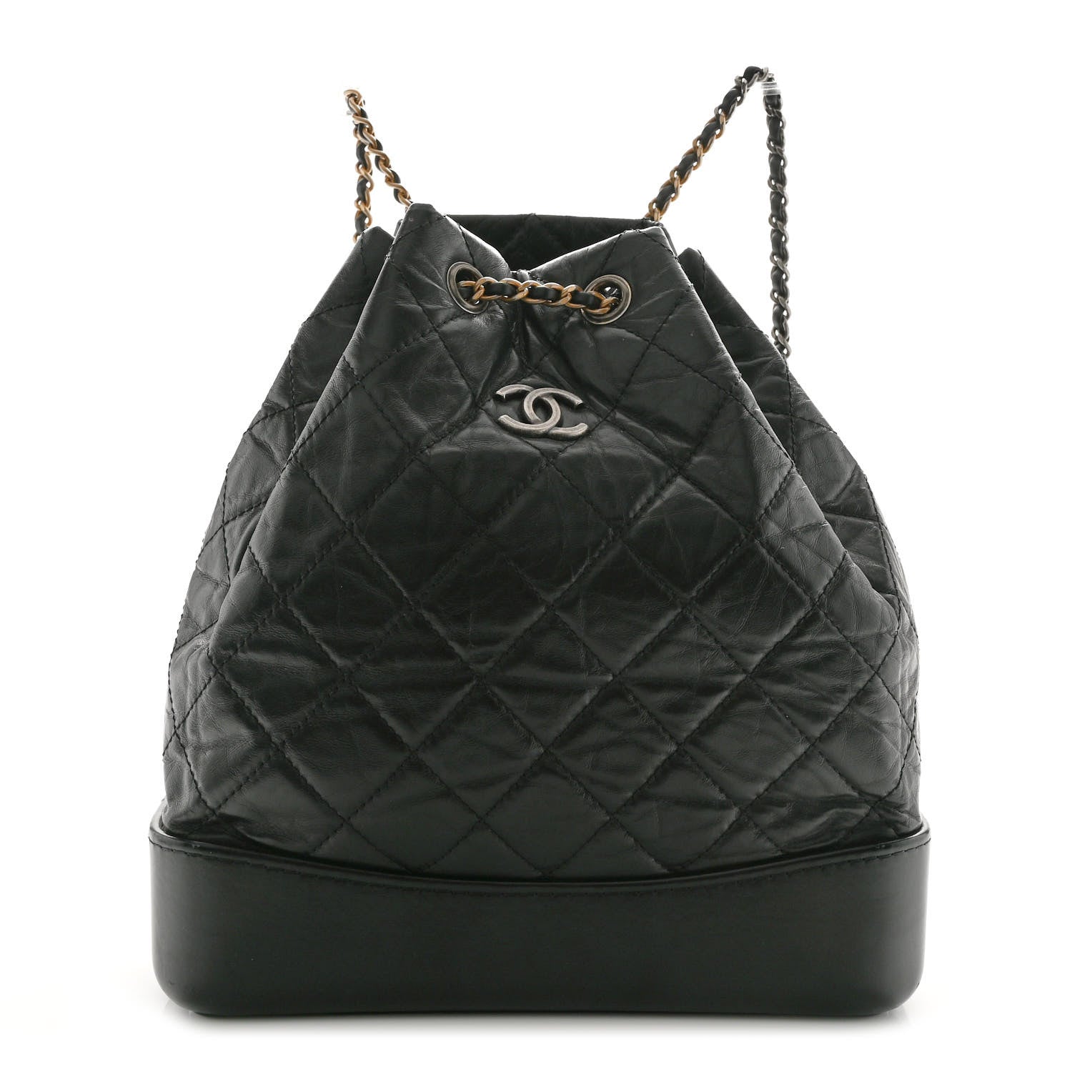Chanel Aged Calfskin Quilted Gabrielle Backpack Black 1 of 10