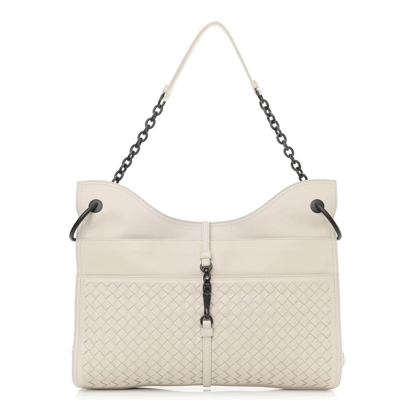 Nappa Intrecciato Shoulder Bag White