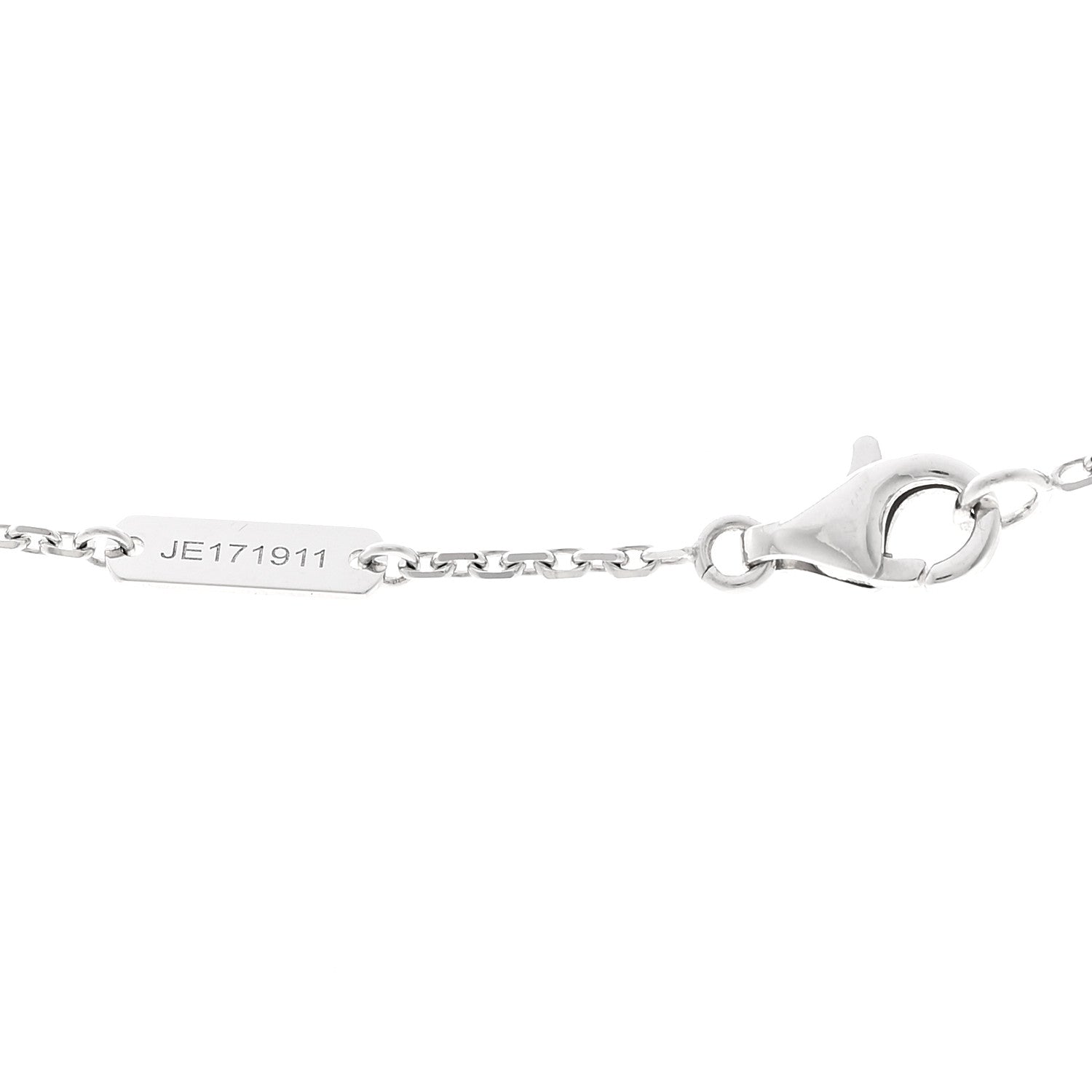 Van Cleef & Arpels 18K White Gold Mother of Pearl Vintage Alhambra Pendant Necklace 4 of 6