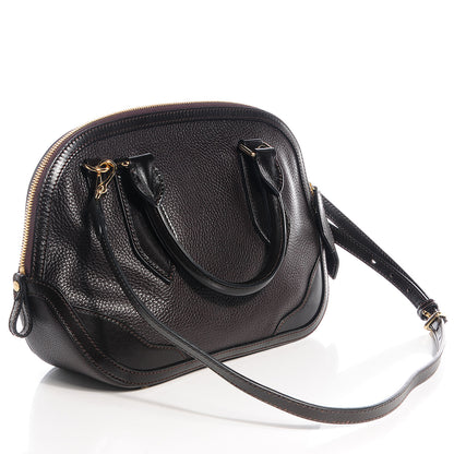 Burberry Grainy Leather Small Orchard Bowling Bag Dark Brown 3 of 8