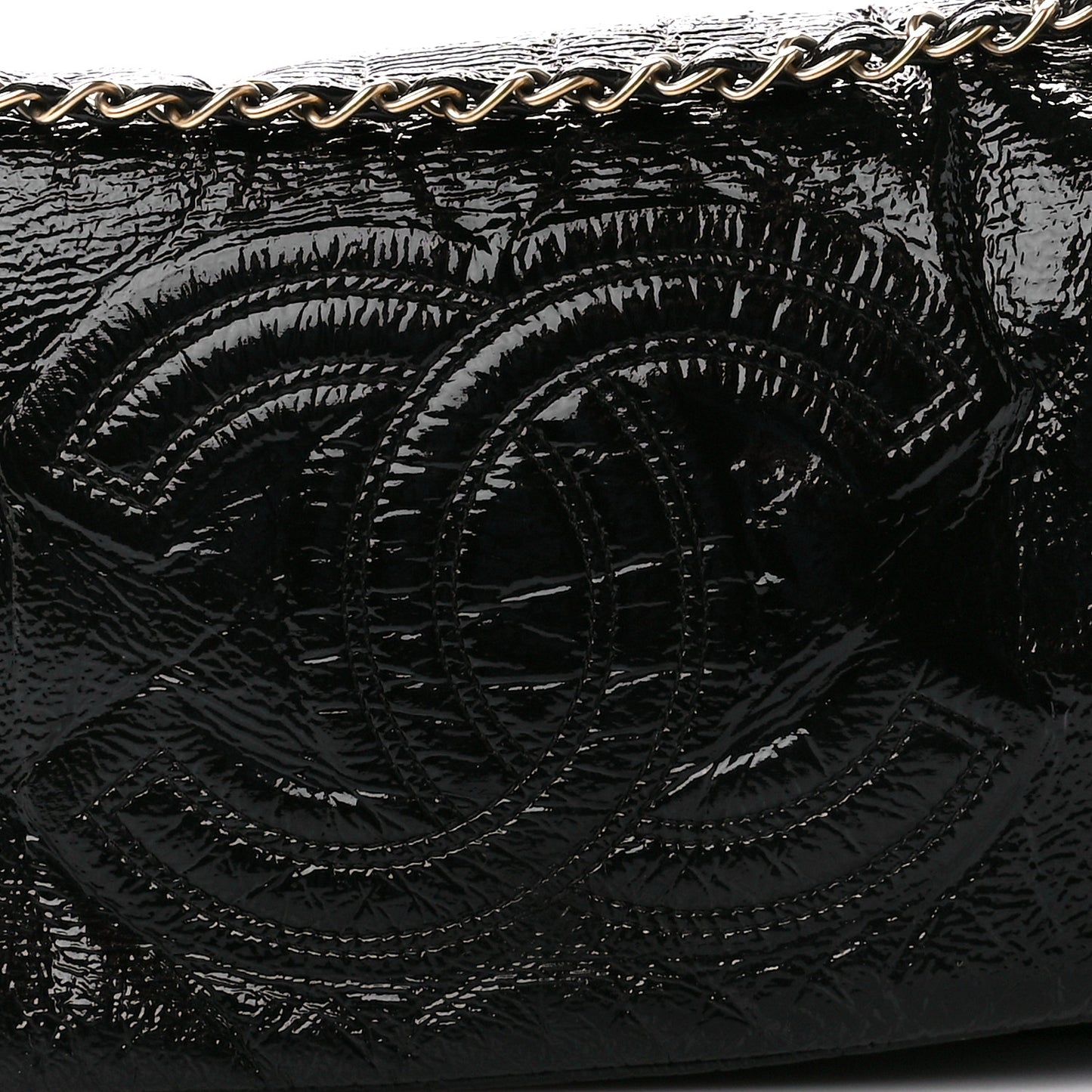 Vinyl Medium Rock and Chain Flap Black