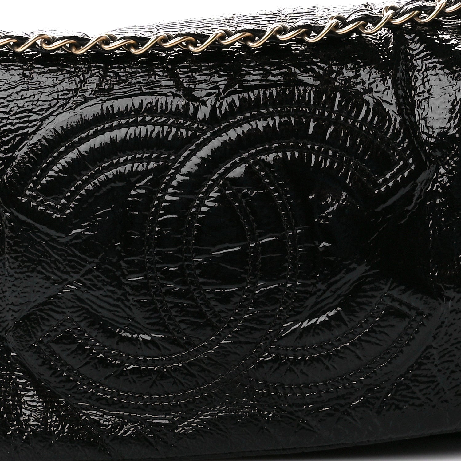 Chanel Vinyl Medium Rock and Chain Flap Black 8 of 12