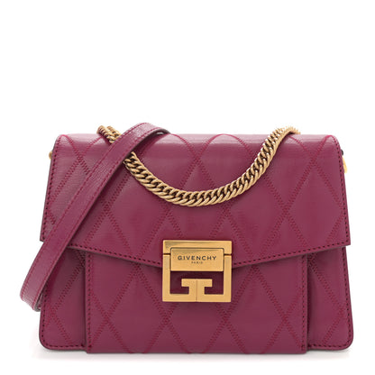 Givenchy Goatskin Quilted Small GV3 Shoulder Bag Orchid Purple 1 of 9