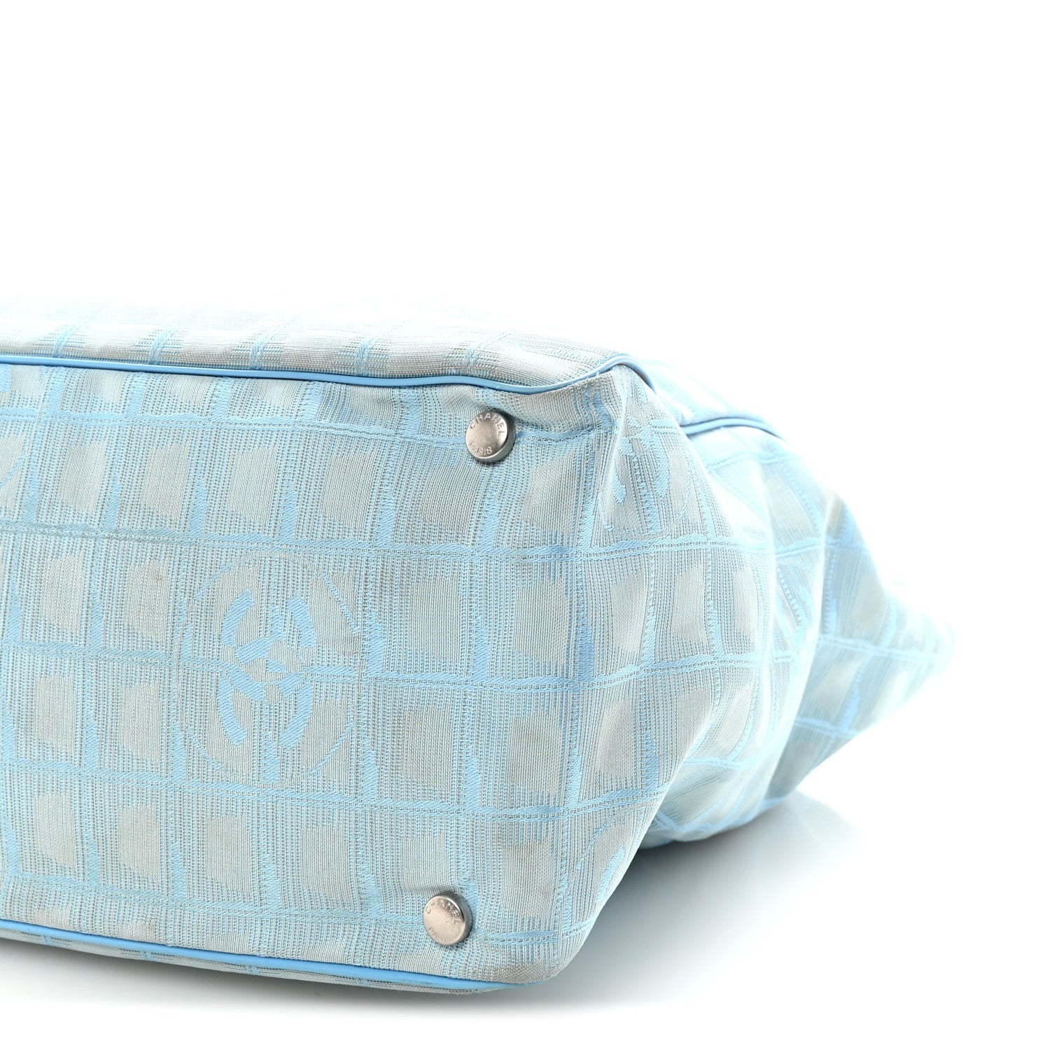 Chanel Nylon Travel Large Tote Blue 10 of 10