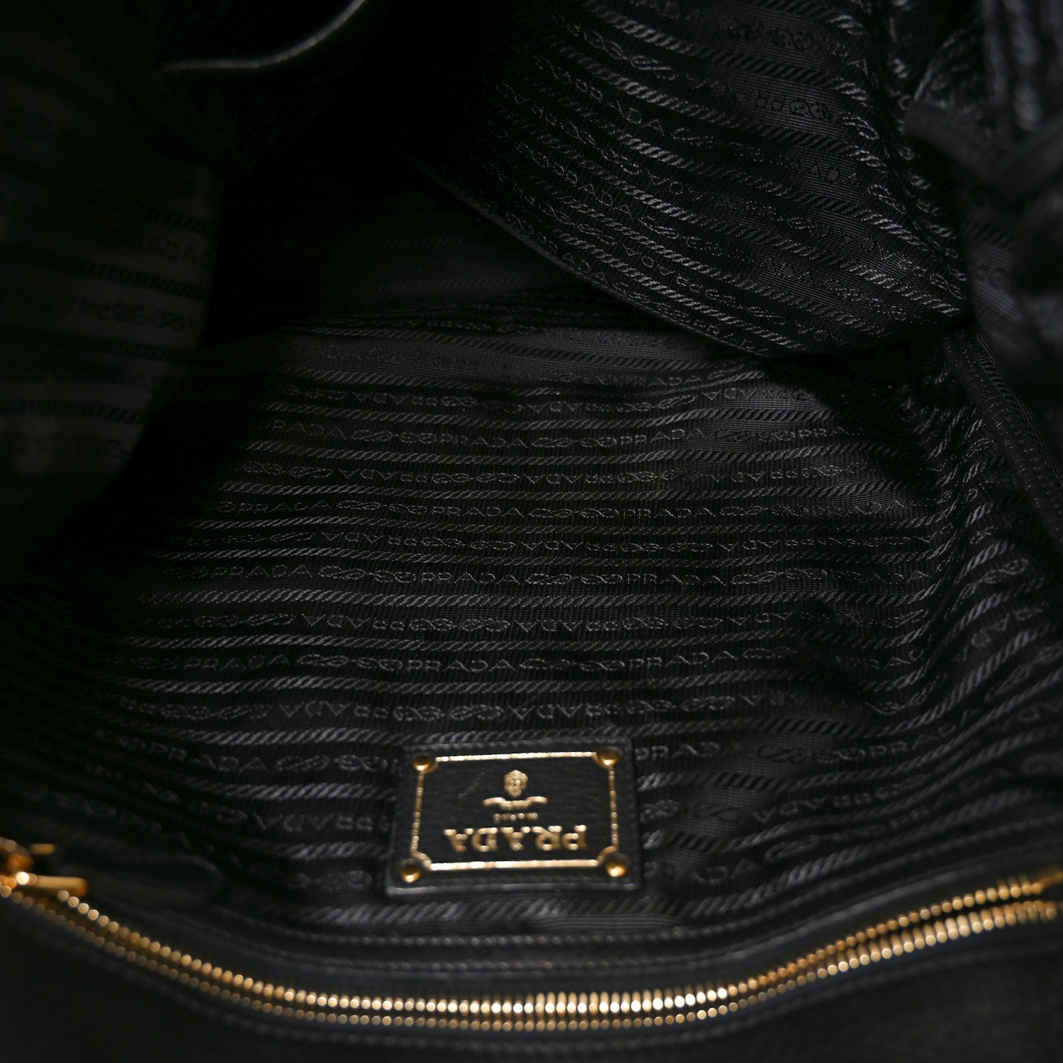 Prada Vitello Daino Tote Black 9 of 17