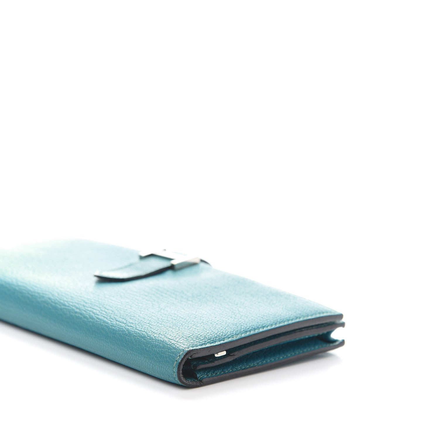 Hermes Chevre Mysore Bearn Gusset Wallet Turquoise 9 of 10