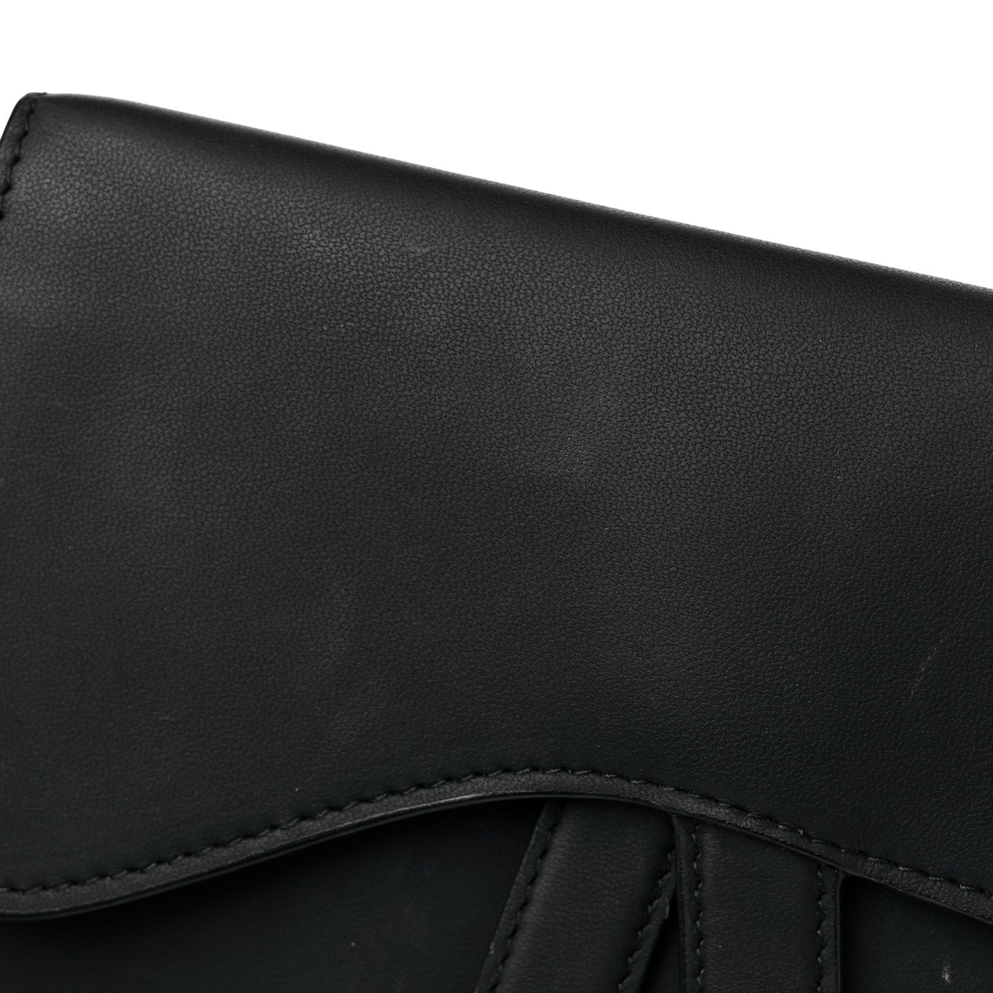 Ultra Matte Calfskin Saddle Belt Bag Black