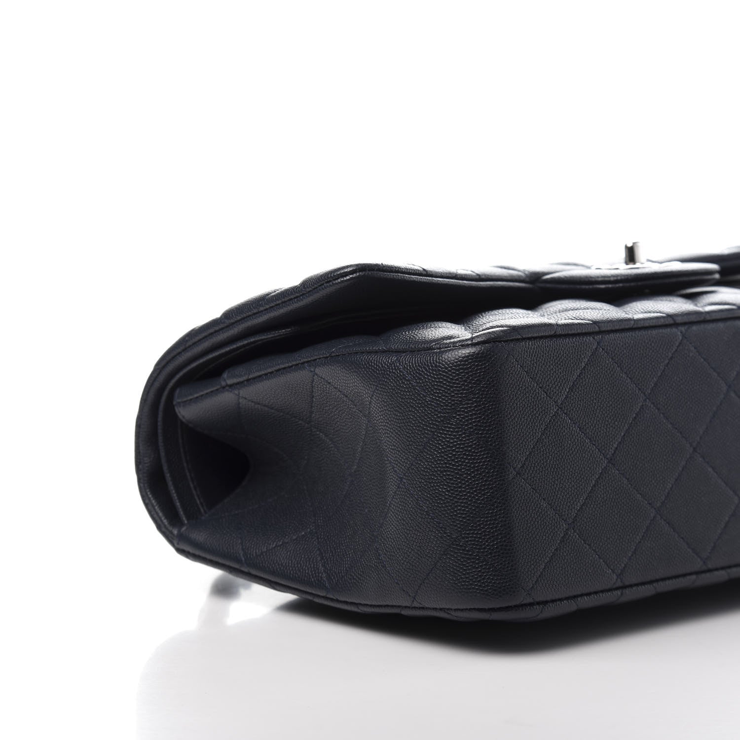 Chanel Caviar Quilted Jumbo Double Flap Navy Blue 6 of 10