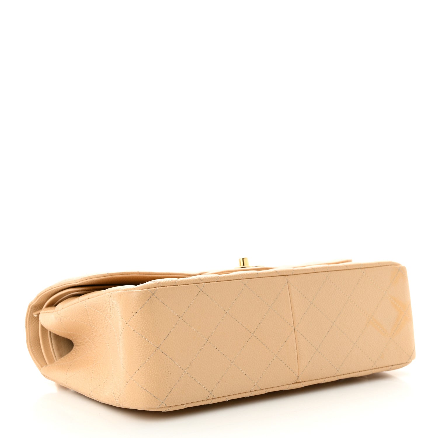 Chanel Caviar Quilted Jumbo Double Flap Beige 4 of 15