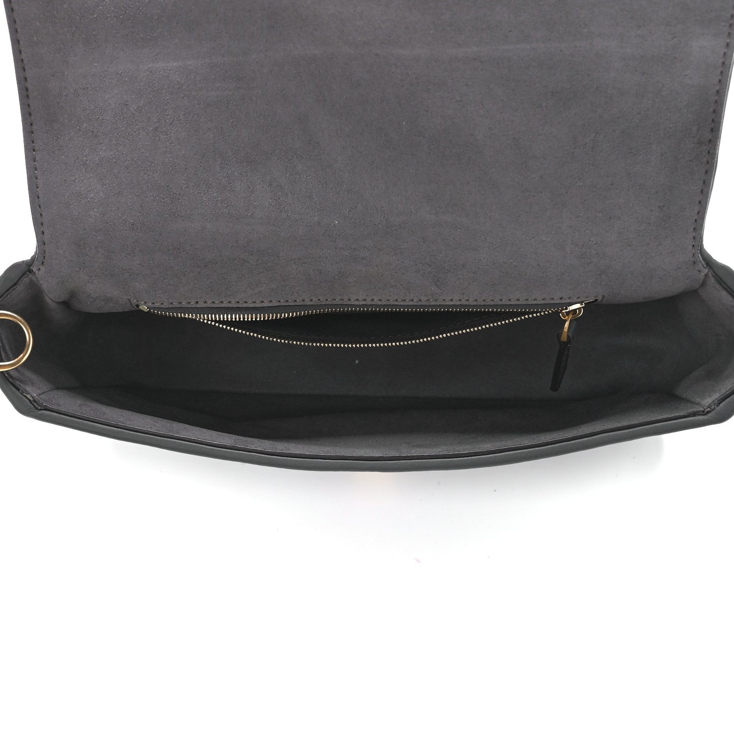 Chenille FF Embroidered Baguette Antracite Asfalto