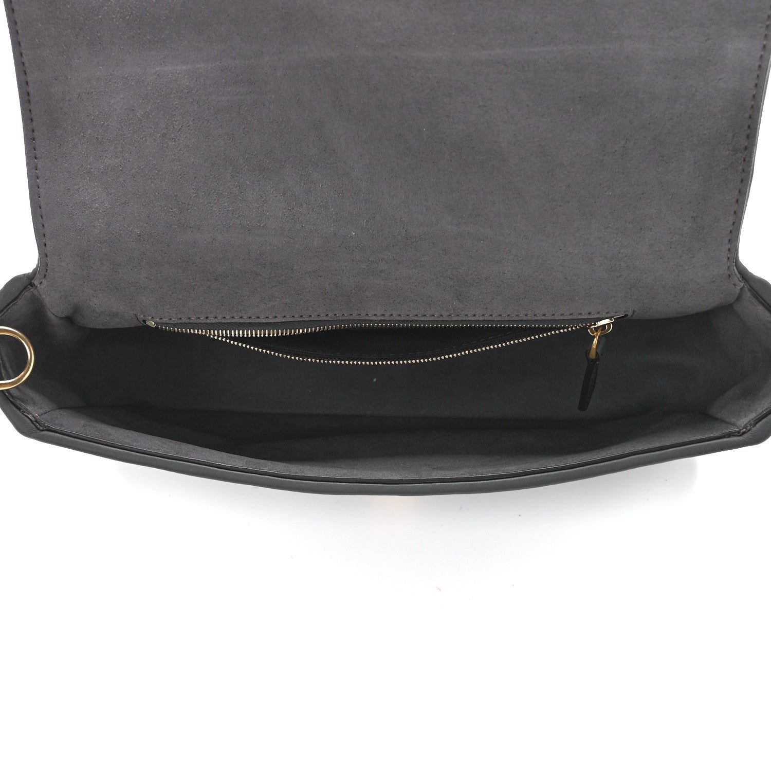 Fendi Chenille FF Embroidered Baguette Antracite Asfalto 5 of 12