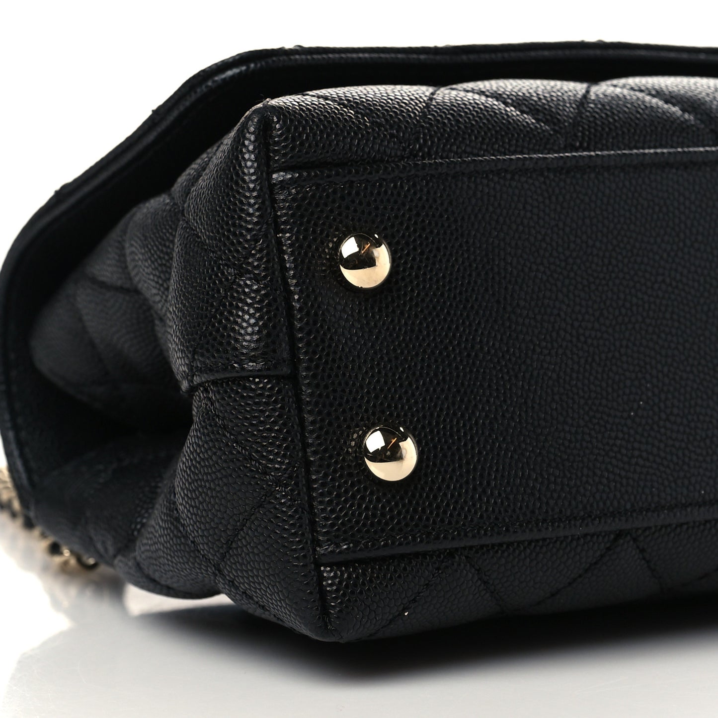 Caviar Quilted Extra Mini Coco Handle Flap Black